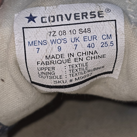 Converse All Star Blue and White Sneakers Mens 7, Womens 9 - Picture 11 of 12